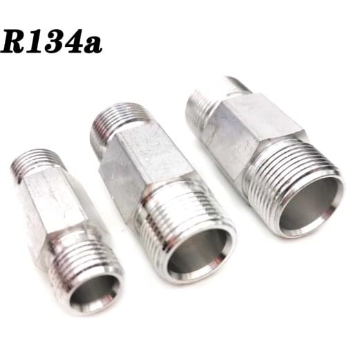 Auto A/C Refrigeration hose connector pipe joints for R134a Hose External thread connector hose clamp 3/8'' 1/2'' 5/8'' 3/4