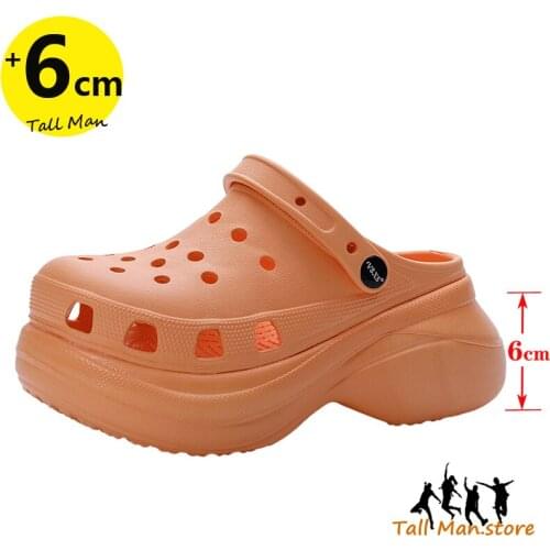 Summer Women Sandals Slippers Thick-soled Increased Non Slip High-heeled Fashion Platform Hole Shoes Beach Shoes