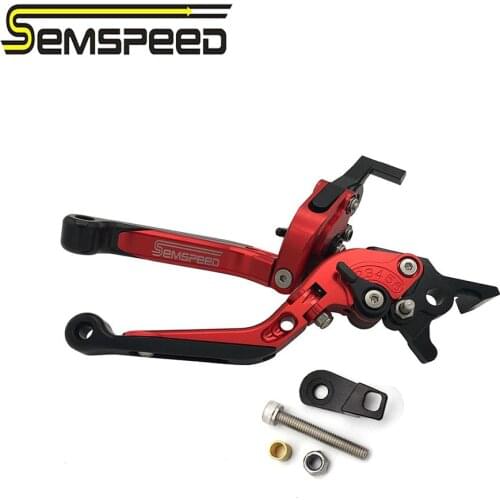 Semspeed 2pcs New Parking Folding Extendable Motorcycle Brake Clutch Lever For Honda Forza 125 250 300 2010-2020 with Logo Brake