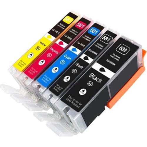 Compatible ink Cartridge For Canon PIXMA TS8150 TS8151 TS8152 TS9150 TS9155 TR7550 TS6150 printer PGI-580 CLI-581 PGI580 cli581