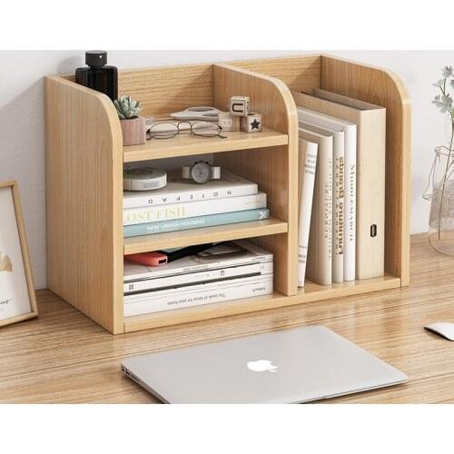 Modern Simple Bookshelf Desktop Office Home Shelf Table Simple Student Small Bookcase Multilayer Storage Rack with Drawers