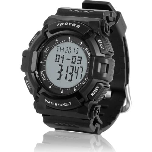 Sunroad blade 4 Digital EL Backlit w/altimeter+temperature+Pressure+world time+stopwatch 5ATM sport military watch drop Shipping