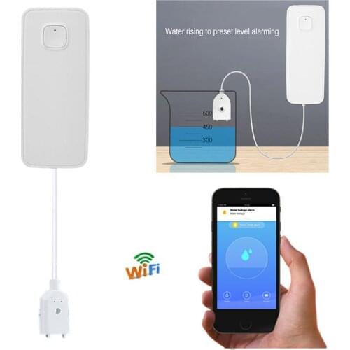 Water Leakage Alarm Smart Mobile Remote Control For DP-WW001 WIFI Flood Detector Alarm Overflow Protection Home Security