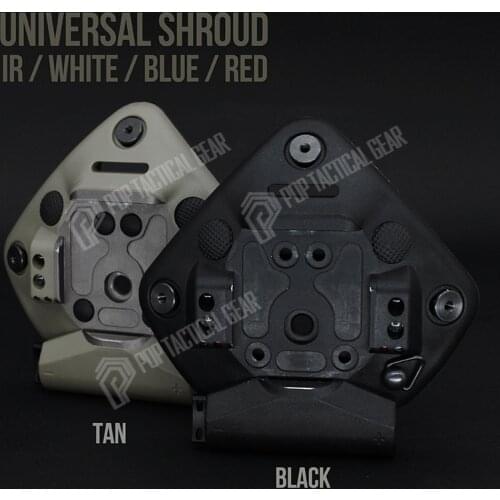 Universal Shroud for One&Three Hole Helmets W/ Integrated Light
