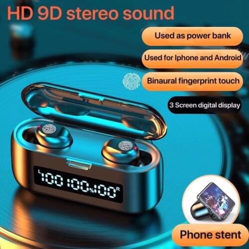 TWS Long life Waterproof Wireless Headphones Earphones Led Display Sports Hifi Earbuds Headset With Microphone HD Call