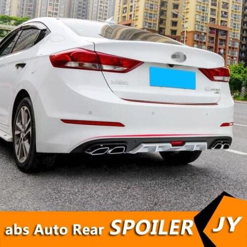 For Hyundai Elantra Body kit spoiler 2016-2018 For Elantra YS ABS Rear lip rear spoiler front Bumper Diffuser Bumpers Protector