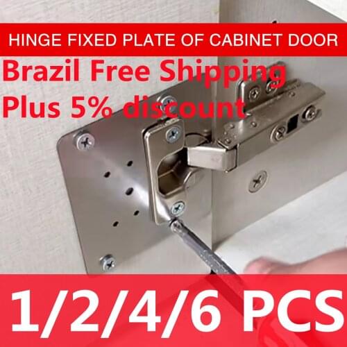 1/2/4/6pcs Kitchen Cupboard Door Hinge Repair Kit Stainless Steel Cabinet Hinge Repair Side Panels Mount Door Accessories