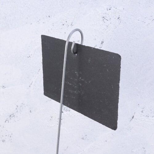 1 Set Slate Gardening Labels Plant Indentifier Display Sign Rectangular Plant Iron Hanging Label Farm Pots Flower Bed