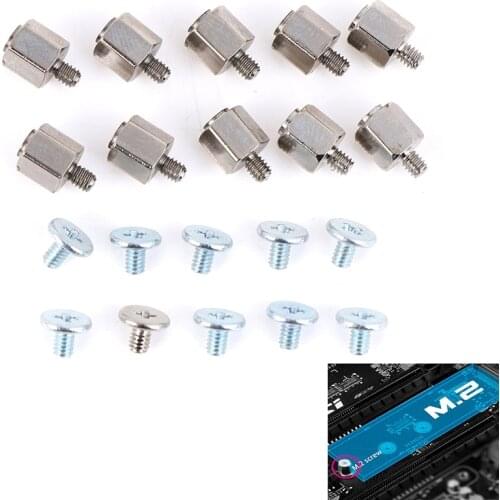 10Set Hand Tool Mounting Stand Off Screw Hex Nut for A-SUS M.2 SSD Motherboard