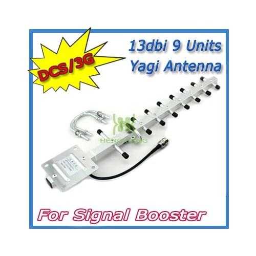 13dBi 9 units DCS 1800mhz W-CDMA 3G 2100mhz Yagi Antenna 1710-2170mhz External Antenna for Cell Phone Signal Booster N Connector