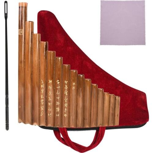 15 Pipes Pan Flute G Key Chinese Traditional Musical Instrument Bamboo Panpipe Wind Panpipe Chinese Traditional