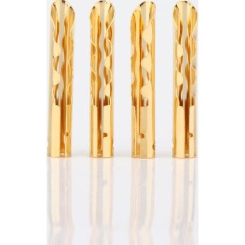 20Pcs BA1421 Gold Copper Audio BFA Z-Type 4mm Banana Plug Speaker Cable Connector