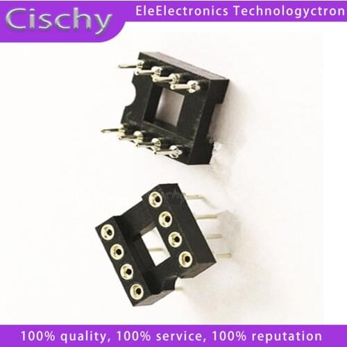 20pcs DIP-8 Round Hole 8 Pins 2.54MM DIP DIP8 IC Sockets Adaptor Solder Type 8 PIN IC Connector