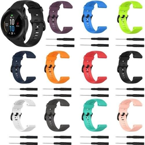 22mm Wristband Soft Silicone Classic Strap for Garmin fenix6/fenix5/fenix3/fenix2 Smart Tracker with Tool