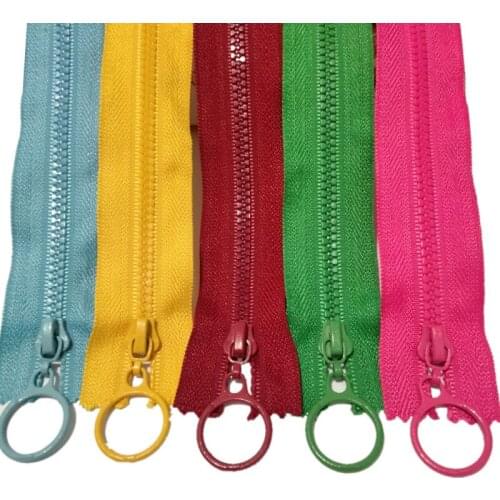 40-70cm 20 pcs 3# plastic teeth resin closed tail circle slider clothing box home textile resin zipper