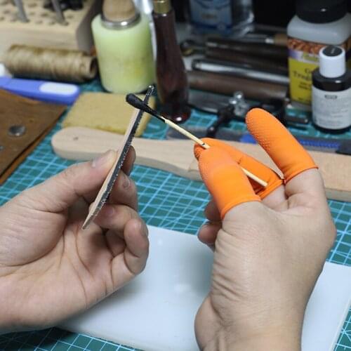 50PCS 100% natural latex finger protection cover craft disposable rubber fingertip nail protection cover leather sewing accessor