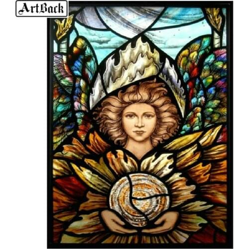 5d diamond painting portrait full square mosaic church window flower crafts new arrival diamond embroidery
