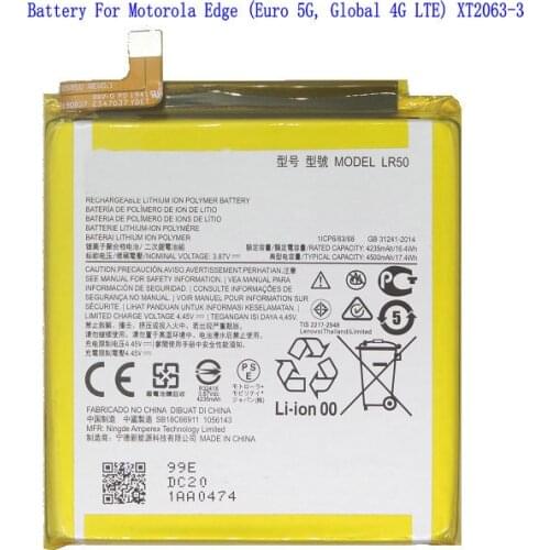 1x 4500mAh / 17.4Wh LR50 Battery For Motorola Edge XT2063-3 Batteries