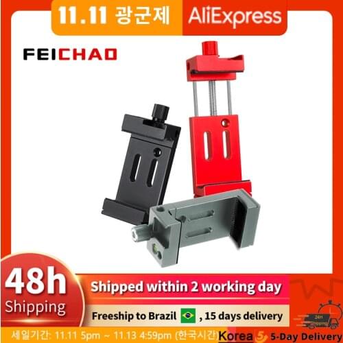 Mobile Phone Holder Clip Aluminium Alloy Tripod Clamp Bracket Spirit Level Cold Shoe Mount for Flashlight Mic Smartphone VS XJ-8