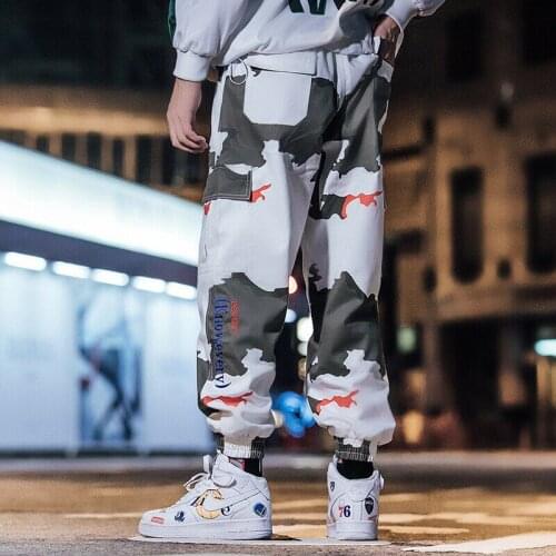 Mens Boys Cargo Overalls Leisure Harem Pants Hip-hop Camo Loose Baggy Trousers