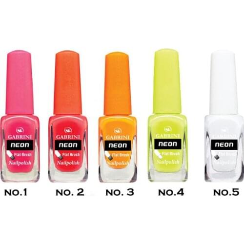 GABRINI Neon Oje Seti 5'li Set 1- Canlı Renkler