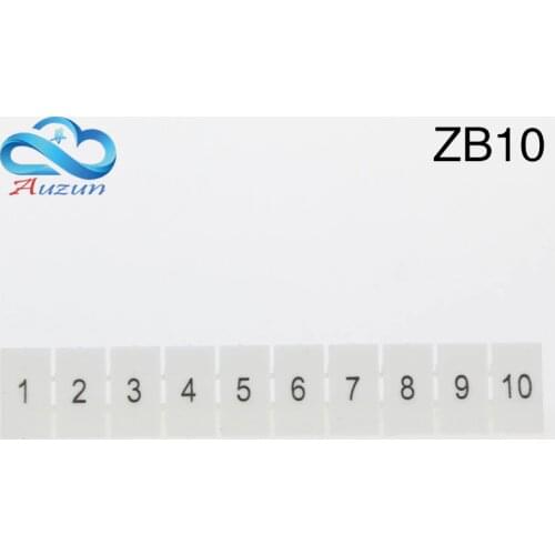 100PCS ZB10 wiring terminal marking strip ZB 1-10 digital number wiring tag bar