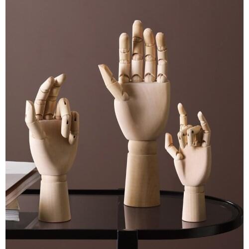 Wooden Hand Drawing Sketch Mannequin Model Wooden Mannequin Hand Movable Limbs Human Artist Model Home Decoration Accessories