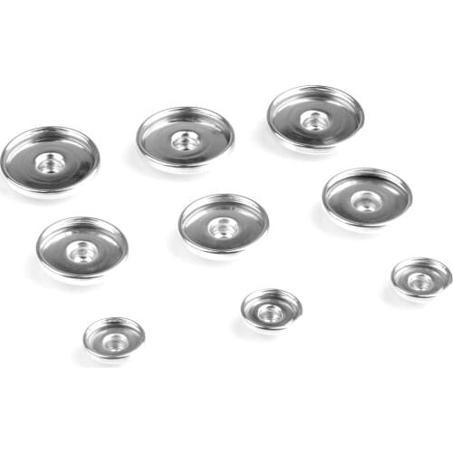 Metal Snap Button Findings 12MM 18MM 20MM For Make DIY Print Glass Snaps Cabochons Settings Bezels Jewelry