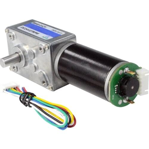 High Torque 12v DC Motor 24V Electric Motor Worm gear motor With Encoder