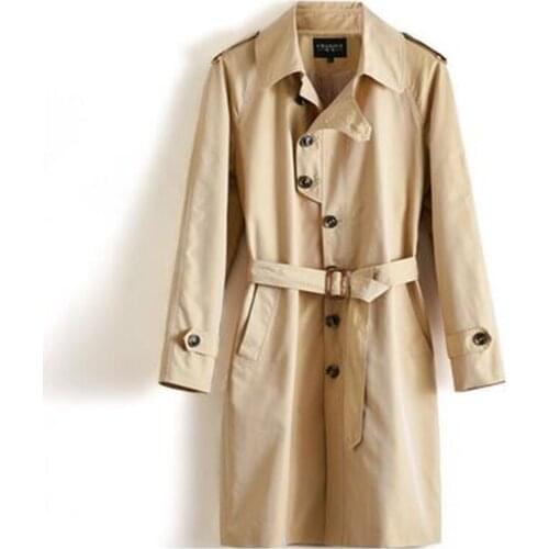 Mens trench coats chaqueta hombre man discoloration men single-breasted clothes slim fit overcoat тренч мужской spring autumn