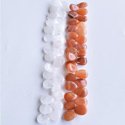 Wholesale 28pcs/lot 13X18mm good quality natural red onyx white crystal drop CAB CABOCHON teardrop beads for jewelry making free