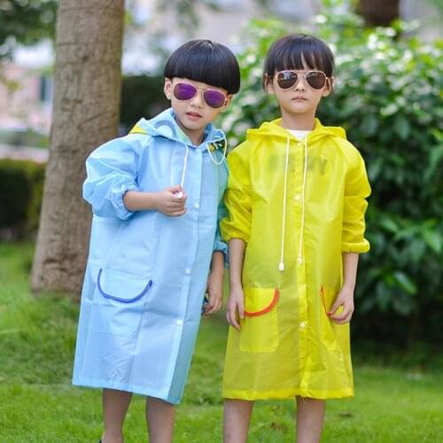 Portable Kids Children Raincoat, Reusable Raincoat with Hood and Sleeves, Durable, Lightweight and for Outdoor Activities