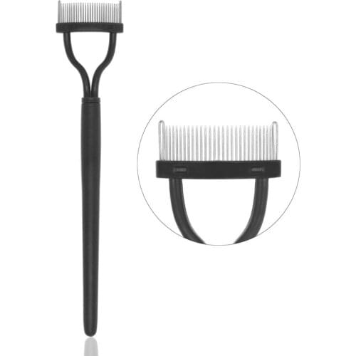 Professional Women Eyelash Makeup Comb Brush Steel Needle Lady Eyelash Mascara Separator Guide Applicator Eye Makeup Tool