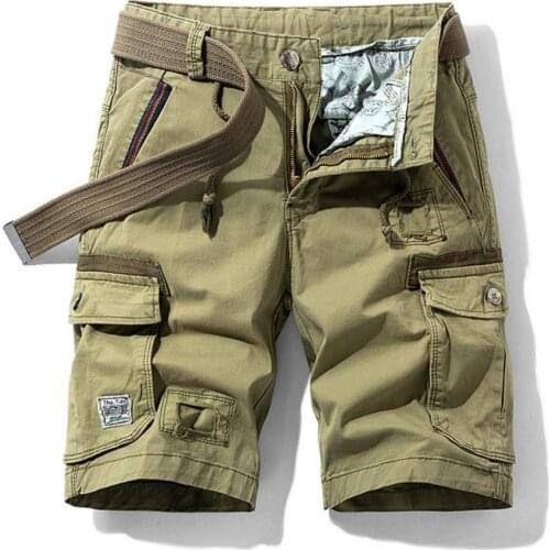Skin-friendly Stylish Multi Pockets Men Summer Shorts Breathable Military Shorts Mid Waist Streetwear
