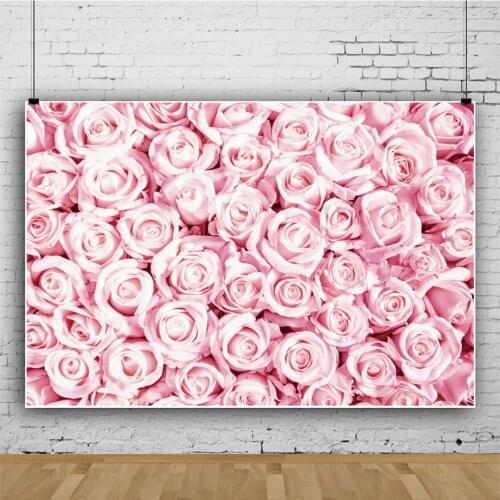 Light Pink Roses Flower Wall Backdrops Artistic Photos Background Decorations for Wedding Ceremony Portrait Photography Props