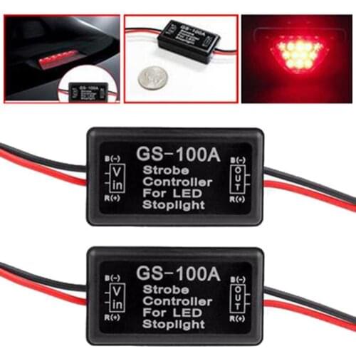 GS-100A Car Auto Motorcycle LED Stop Brake Light Lamp Strobe Controller Module