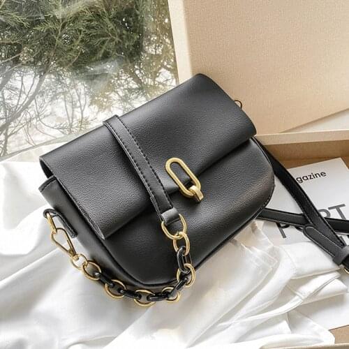 High Quality Handbags for Women 2021 Solid Color Ladies Shoulder Bags Chain Crossbody Bag Woman Flap Messenger Bag Vintage Sac