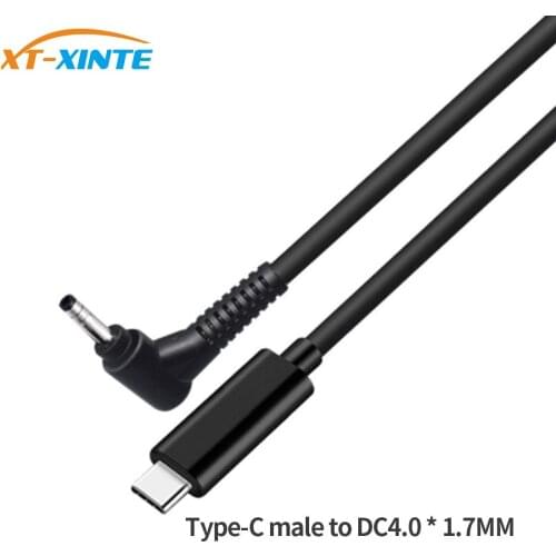 XT-XINTE USB-C Type C Male to DC 4.0x1.7mm PD Charging Cable Dc Power Adapter Connector 1.5m for RedmiBook 14 for Lenovo PC
