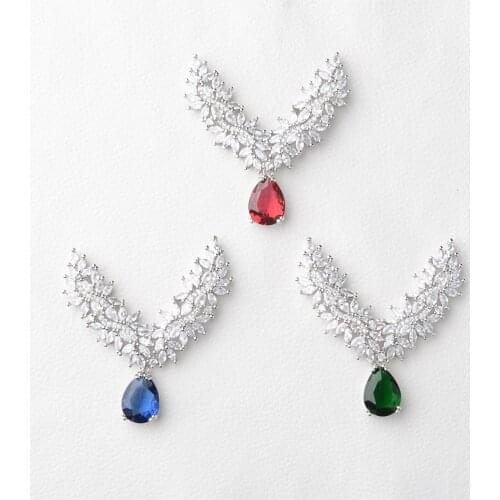 Womens 1pc Womens Silver Paved CZ Necklace Pendant DIY Jewelry Findings