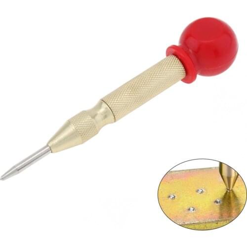 130mm HSS & Brass Spring Loaded Automatic Center Pin Punch Durable Marking Starting Holes Tool