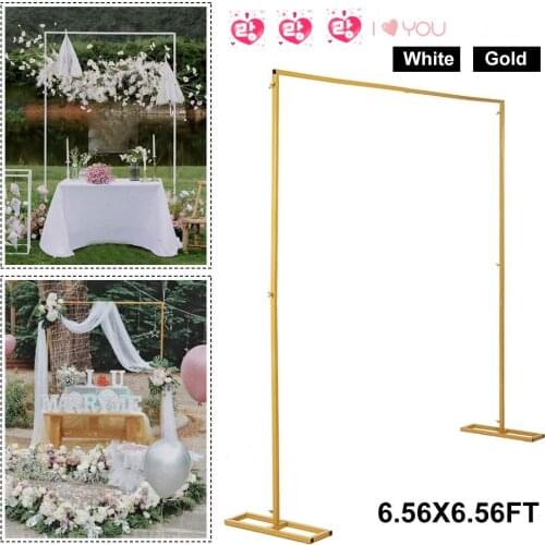 2M X 2M Wedding Background Frame Wrought Iron Decorative Flower Stand Custom Wedding Square Arch Shelf Wedding Decoration