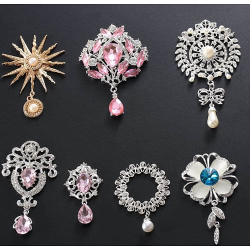 2pcs/lot Rhinestones Brooch Buttons for Mobile Phone Shell Accessories DIY Materials Handmade Materials Jewelry Hair Bow Shoes
