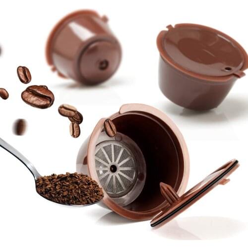 3Pcs/set Nescafe Coffee Filters Dolce Gusto Coffee Capsule Plastic Capsule Refillable Reusable for Nescafe Dolce Gusto Refill