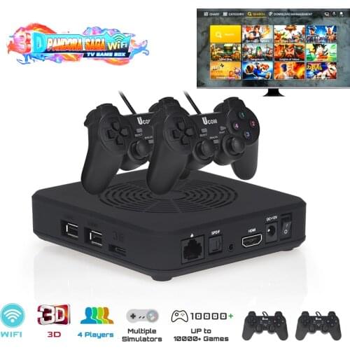 3D Pandora SAGA Wifi TV Game Box 3000 IN 1 Multi Games Arcade Console PS1/PSP/WSC/SFC/PCE/N64/DS/MD/MAME/GBC/GBA/FBA