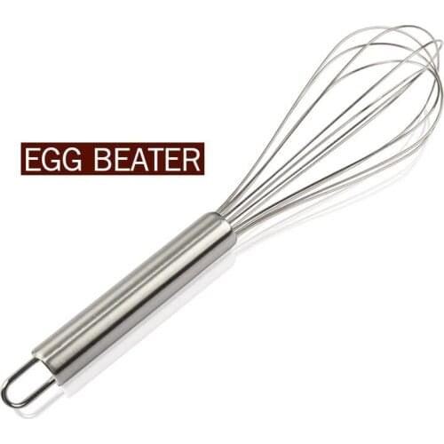 430# stainless steel 12 inch manual egg beater kitchen mixer cake tool blender