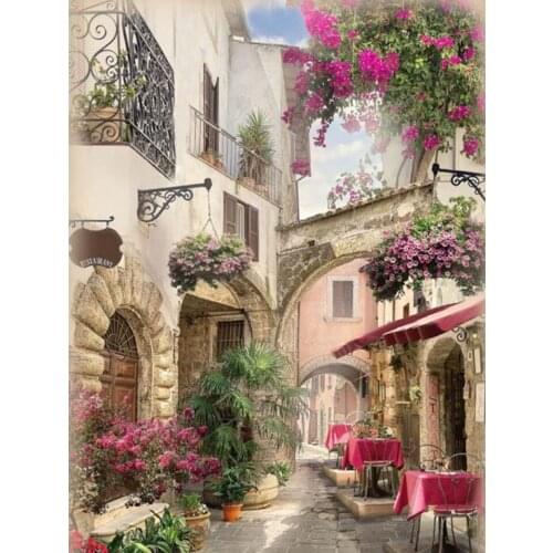 5D DIY Diamond Painting "European Garden Scenery" Full Square/Round drill Diamond Embroidery Mosaic Rhinestone Wall Art Decor