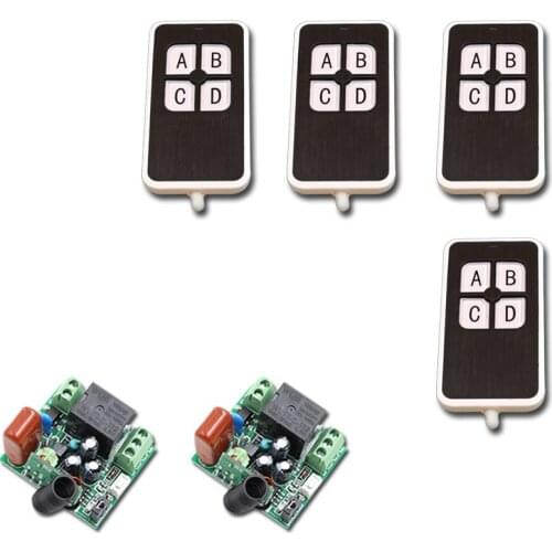 AC220V Wireless Remote Switch 1CH 10A Mini Receiver Module Remote Control Switch Mini RF Wireless Remote Control & Transmitter