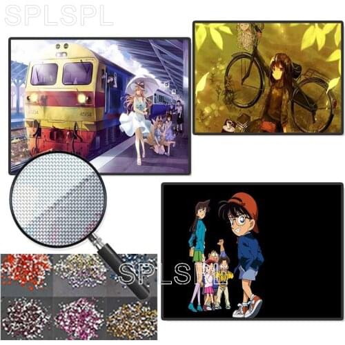 Diamond Painting Anime Conan Bus Square Diamond Round Diamond Decoration Customizable Wall Art Decoration for Living Room