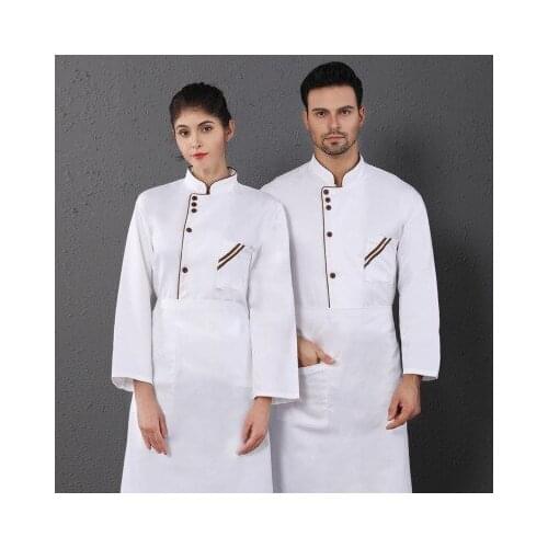 Long Sleeve White Men Chef Uniform Hotel Kitchen Chef Works Clothing Western Restaurant Chef Jacket for Fast Food Cooking Top 89