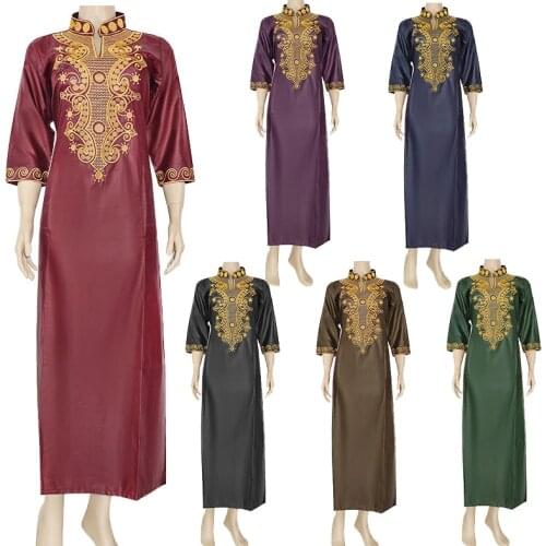 FREE SHIPPING Abaya African Robe batik fabric Ramadan clothes Embroidery Kaftan Jibab Islamic Muslim Dress galabia for women2611